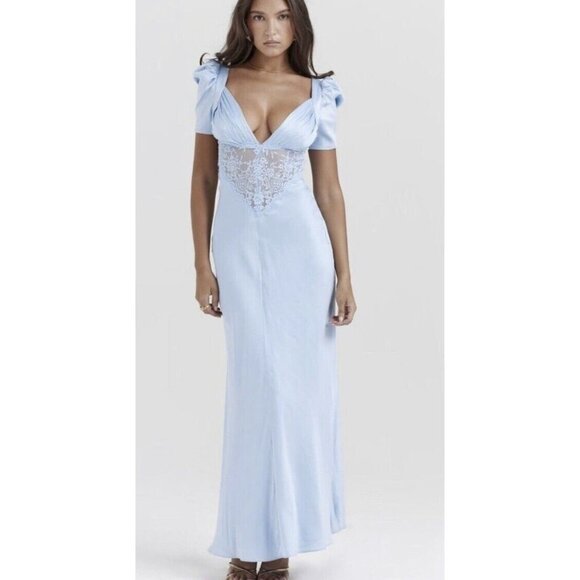 House of CB Light Blue Maxi Dress - Picture 1 of 7